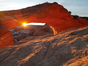 Natural sandstone formation of Eggshell Arch near Navajo Mountain Utah on the Navajo Nation