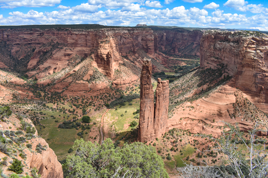 Spider Rock formation at Canyon De Chelly near Chinle, Arizona